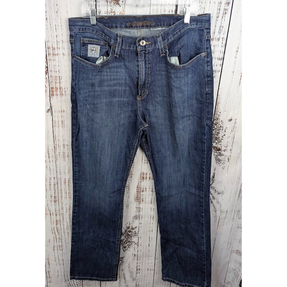 Cinch Jeans Relaxed Fit Dark Wash Denim Western Style Mens 35x32